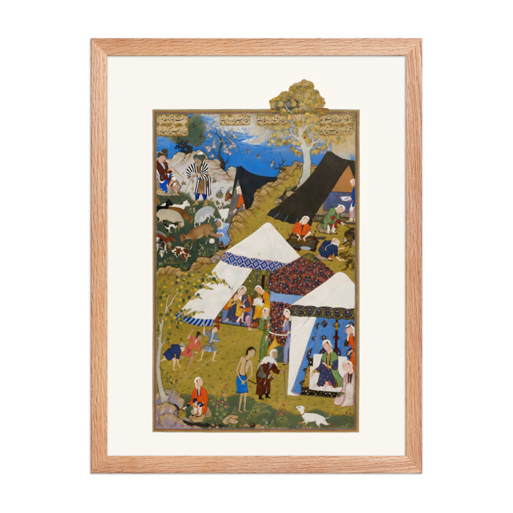 An Old Woman Leads Majnun to Layla’s Door | Restored Persian Miniature — view 5
