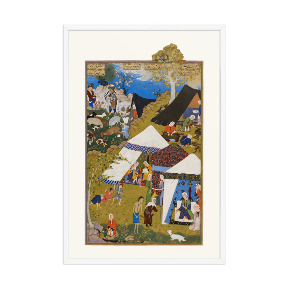 An Old Woman Leads Majnun to Layla’s Door | Restored Persian Miniature — view 9