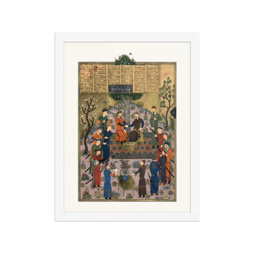 Rustam and Isfandiyar Test Each Other’s Grip | Restored Persian Miniature — view 7
