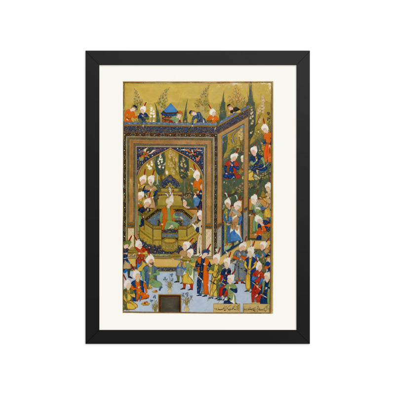 The Coronation of Khusraw by Aqa Mirak | Restored Persian Miniature