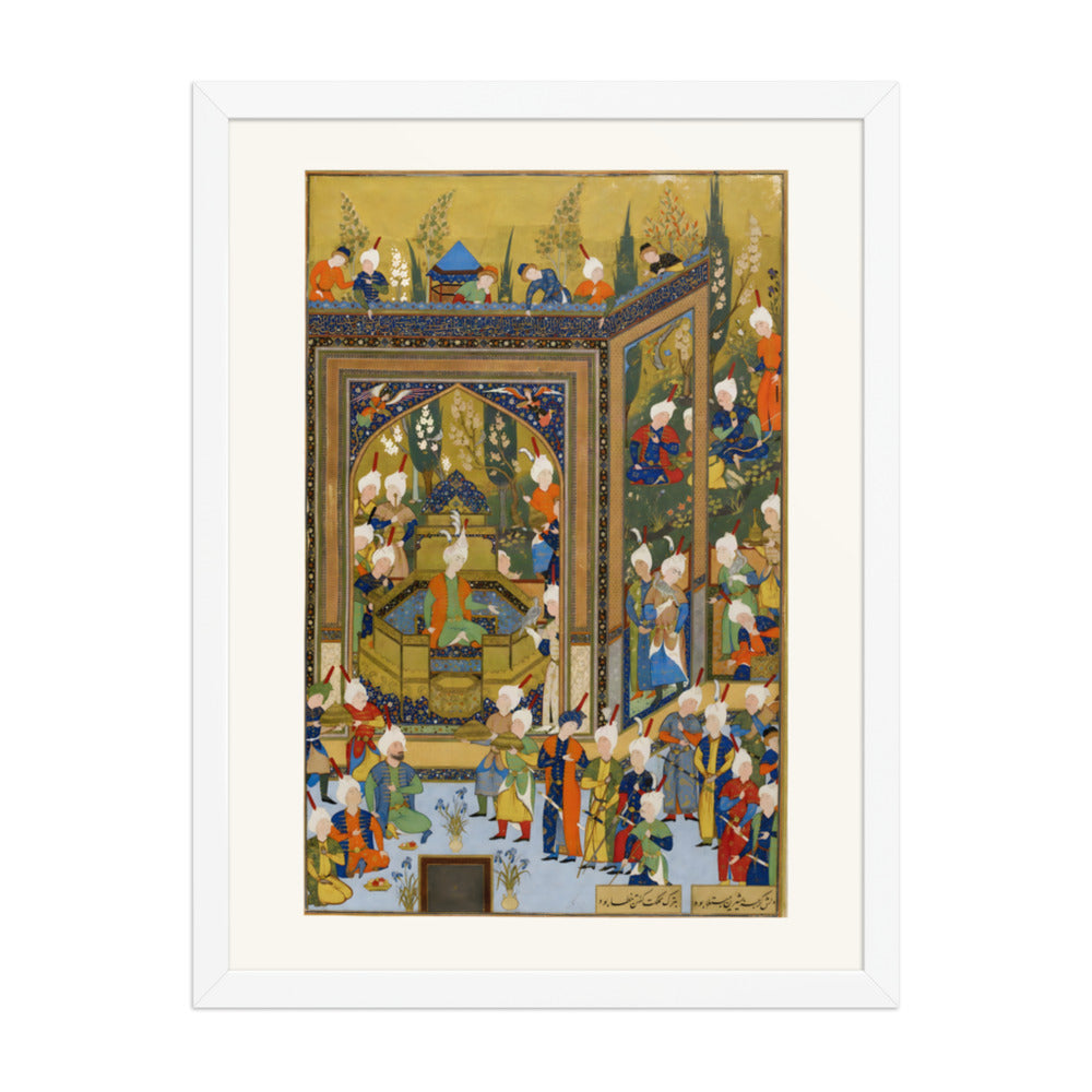 The Coronation of Khusraw by Aqa Mirak | Restored Persian Miniature — view 8