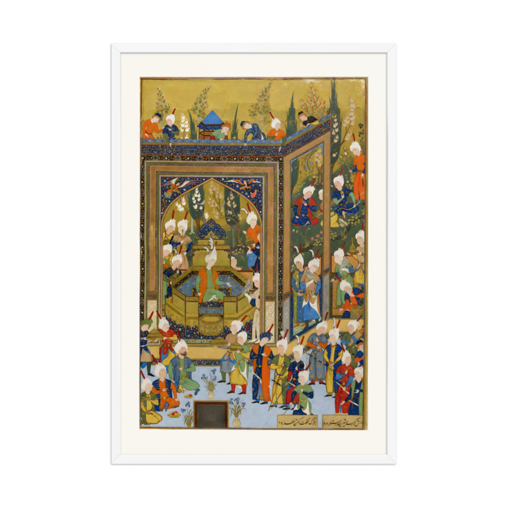 The Coronation of Khusraw by Aqa Mirak | Restored Persian Miniature — view 9