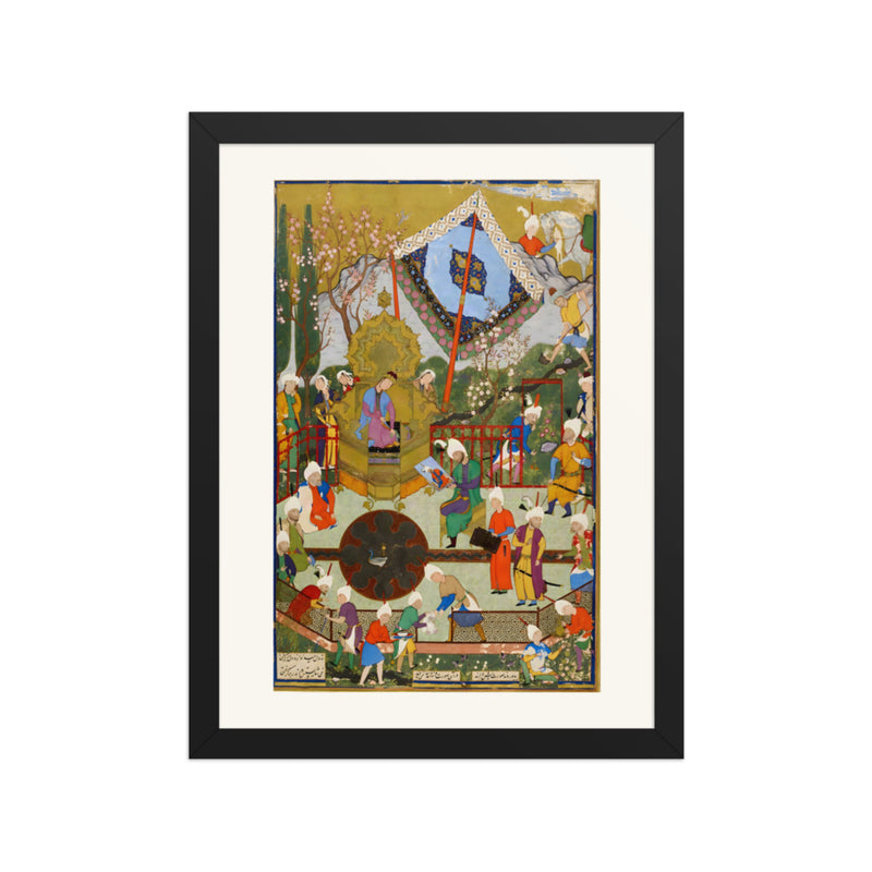 Shirin Sees the Portrait of Khusraw | Restored Persian Miniature