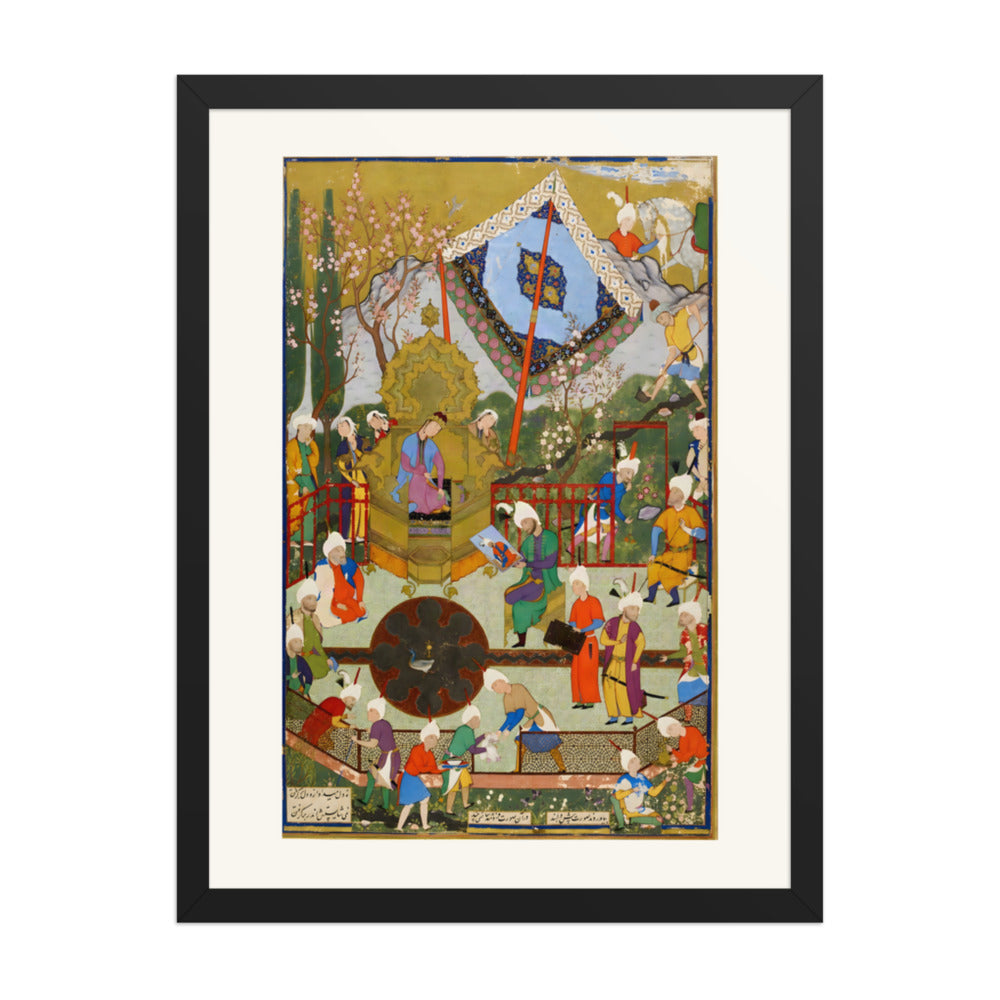 Shirin Sees the Portrait of Khusraw | Restored Persian Miniature — view 2