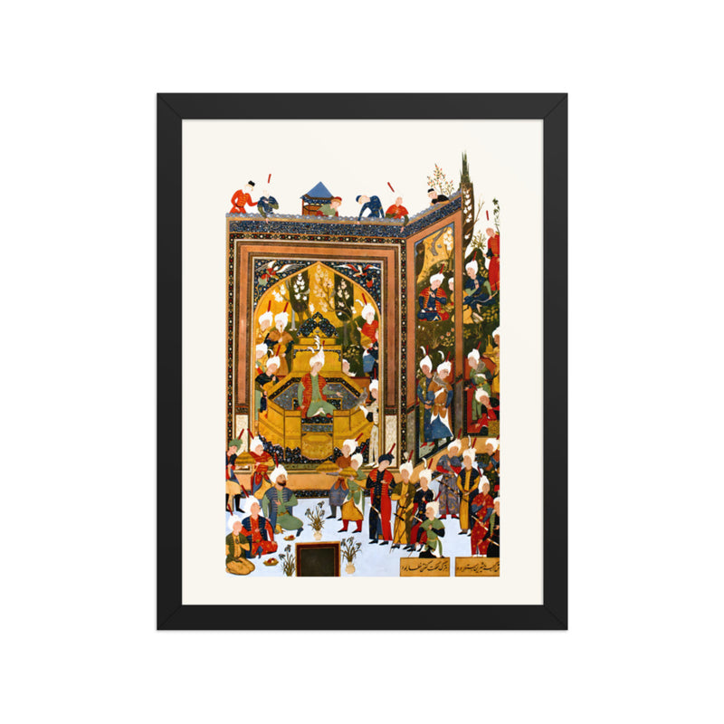 The Enthronement of Khusraw | Restored Persian Miniature