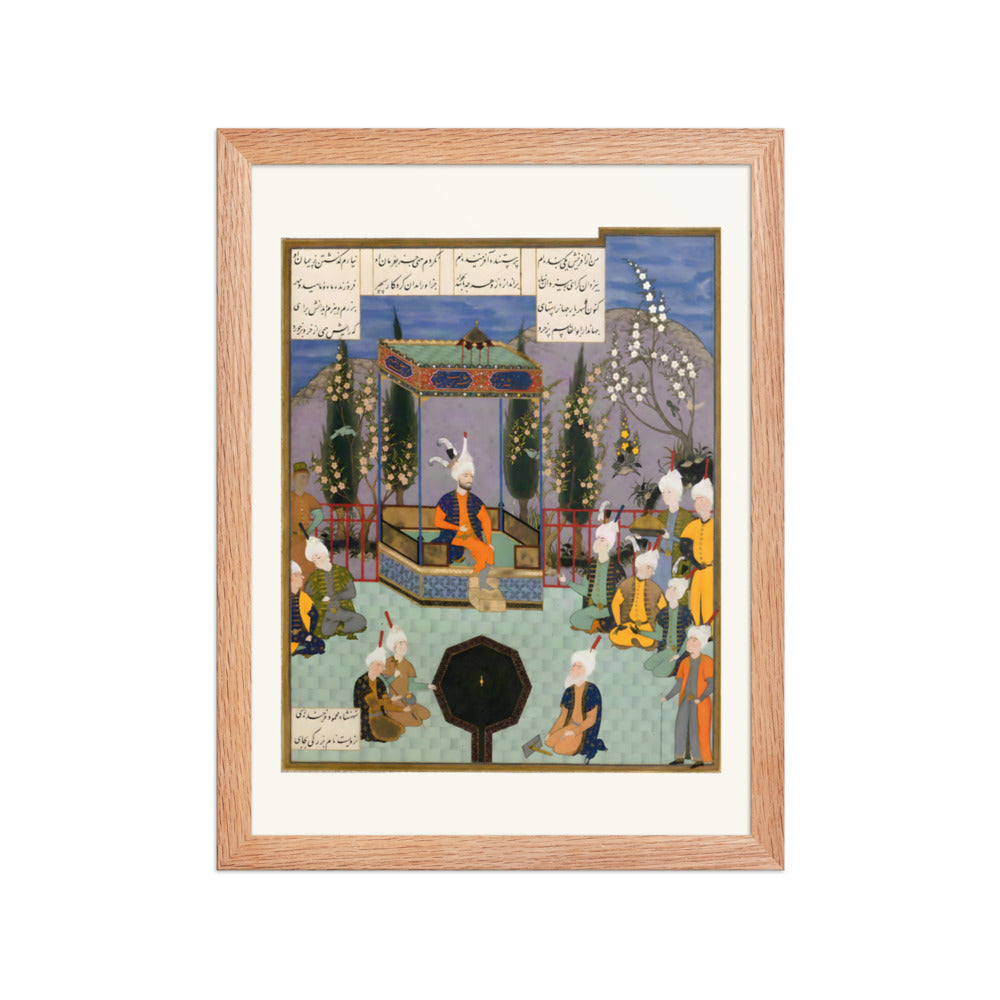 The Aged Firdausi Eulogizes Sultan Mahmud | Restored Persian Miniature — view 4