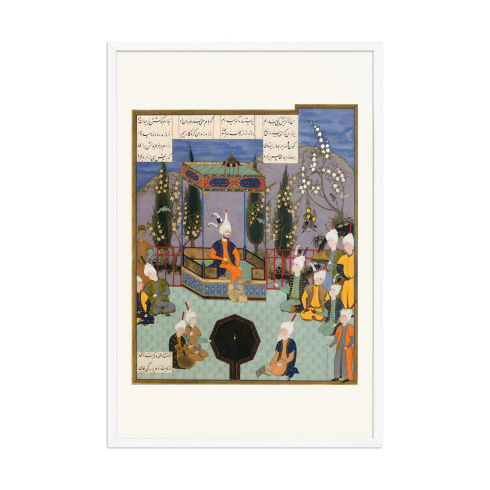 The Aged Firdausi Eulogizes Sultan Mahmud | Restored Persian Miniature — view 9