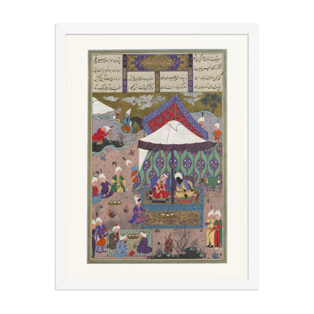 The Marriage of Sudaba and Kai Kavus, Attributed to Mir Musavvir | Restored Persian Miniature — view 8
