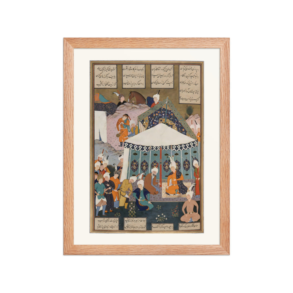 Planning for the Joust of the Twelve Rooks, Attributed to Mirza Ali | Restored Persian Miniature — view 4
