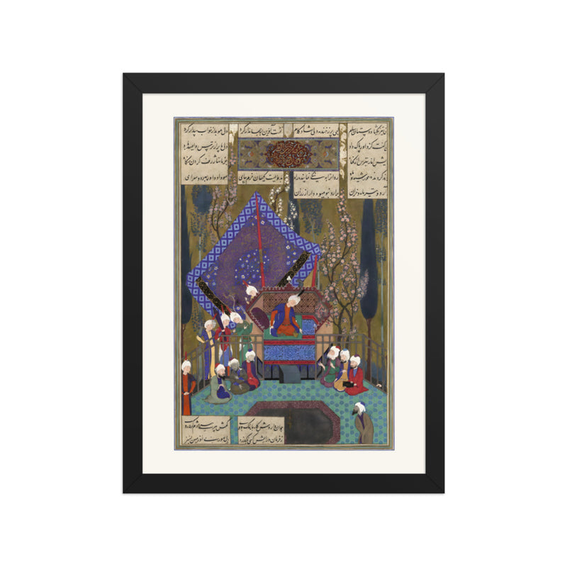 Zal Consults the Magi, Attributed to Sultan Muhammad | Restored Persian Miniature