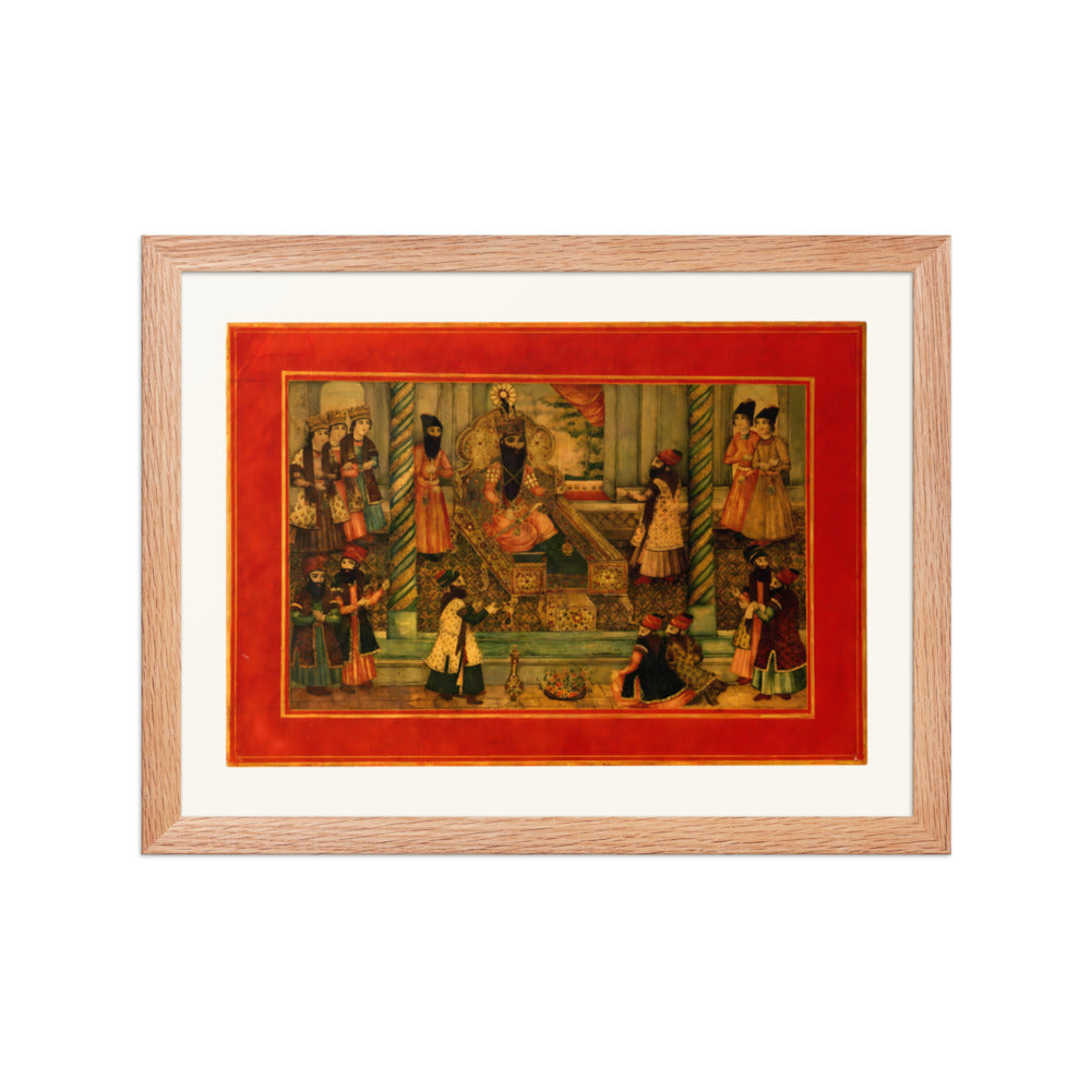 A Royal Audience in a Palace Interior | Restored Qajar Painting — view 4