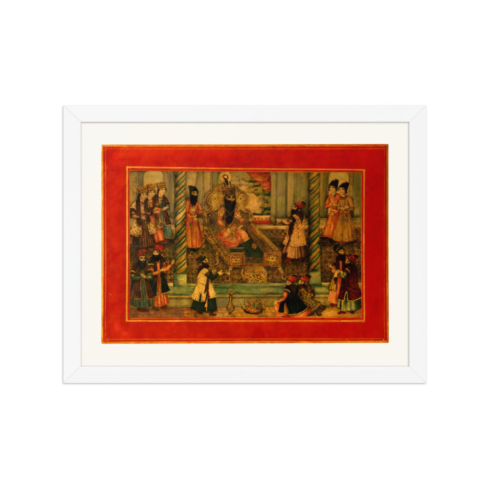 A Royal Audience in a Palace Interior | Restored Qajar Painting — view 7
