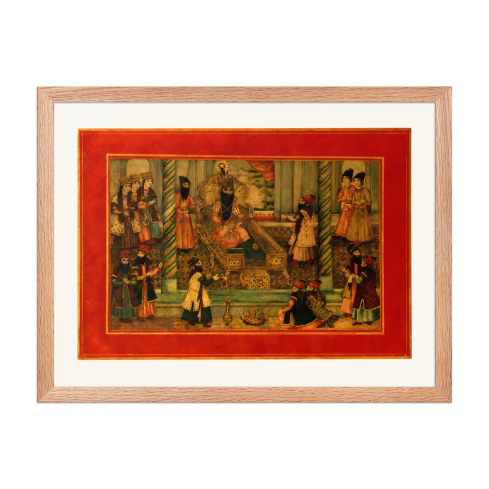 A Royal Audience in a Palace Interior | Restored Qajar Painting — view 5