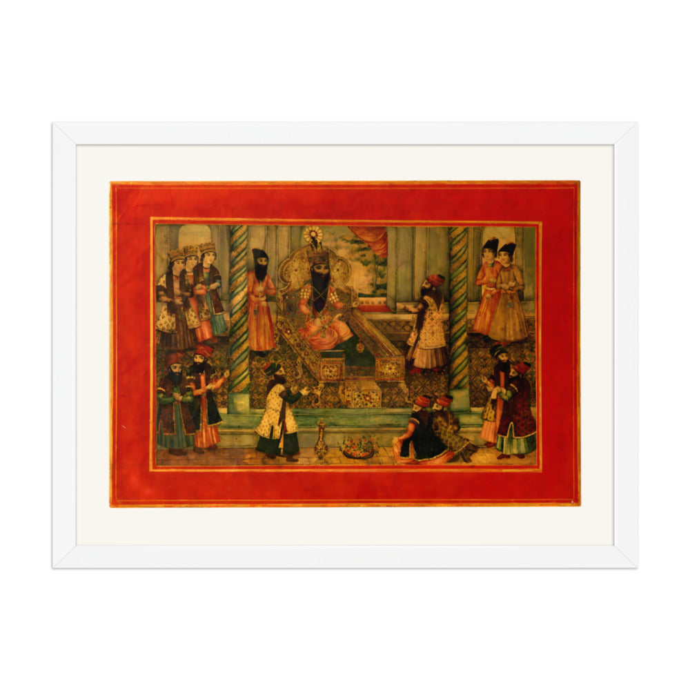 A Royal Audience in a Palace Interior | Restored Qajar Painting — view 8