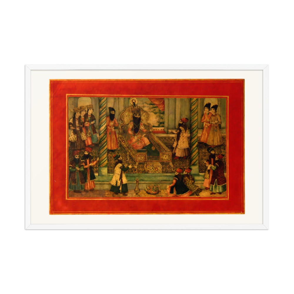 A Royal Audience in a Palace Interior | Restored Qajar Painting — view 9