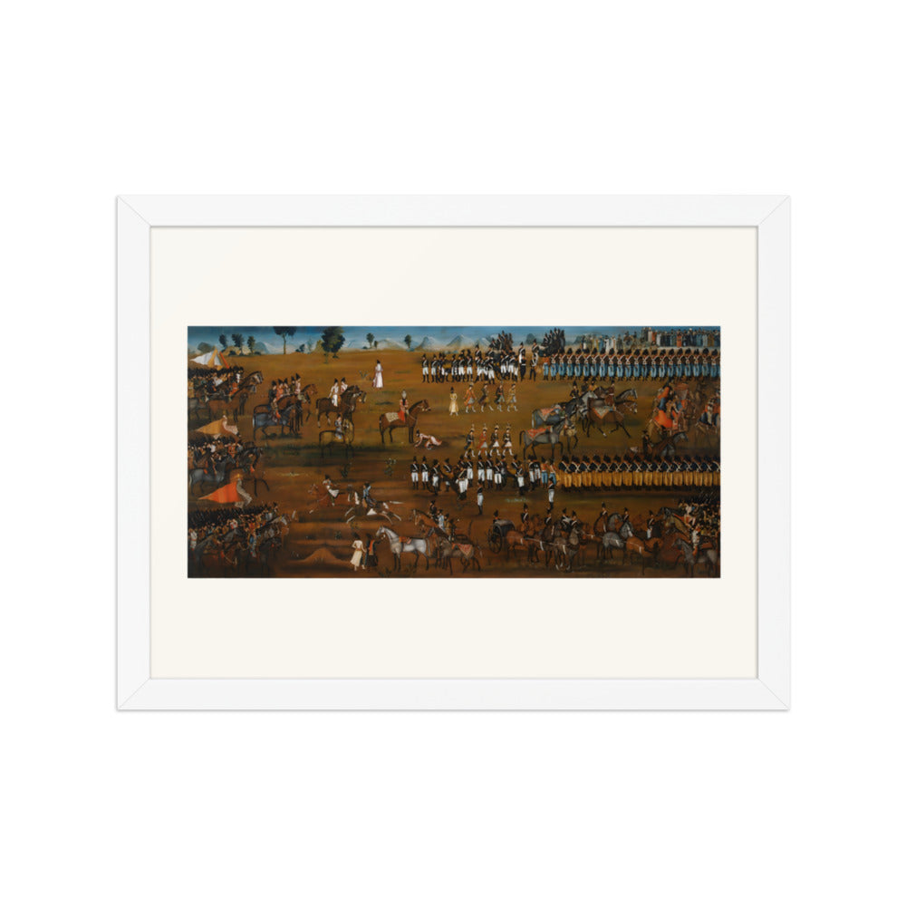A Military Review Upon a Darkened Plain | Restored Qajar Painting — view 7