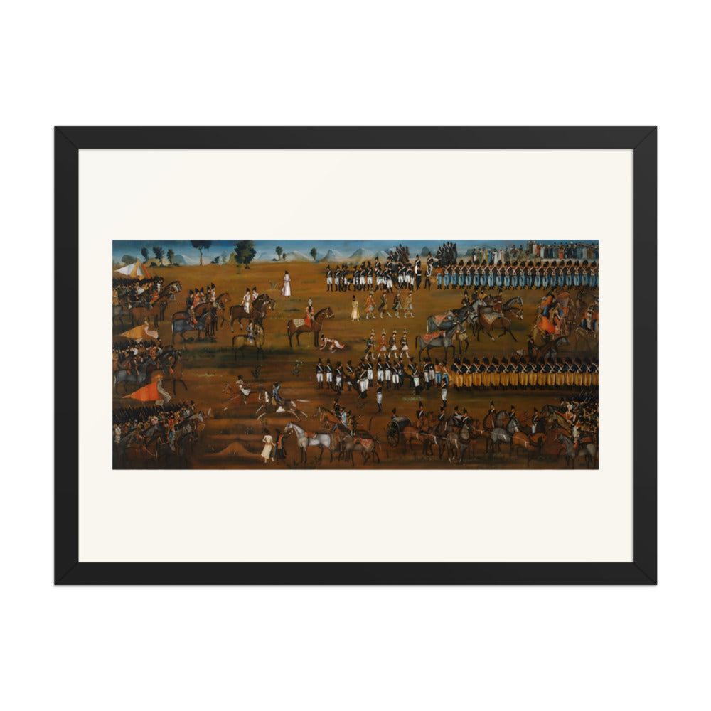 A Military Review Upon a Darkened Plain | Restored Qajar Painting — view 2