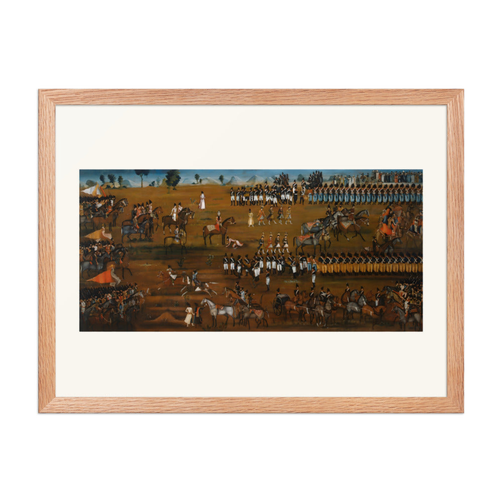 A Military Review Upon a Darkened Plain | Restored Qajar Painting — view 5