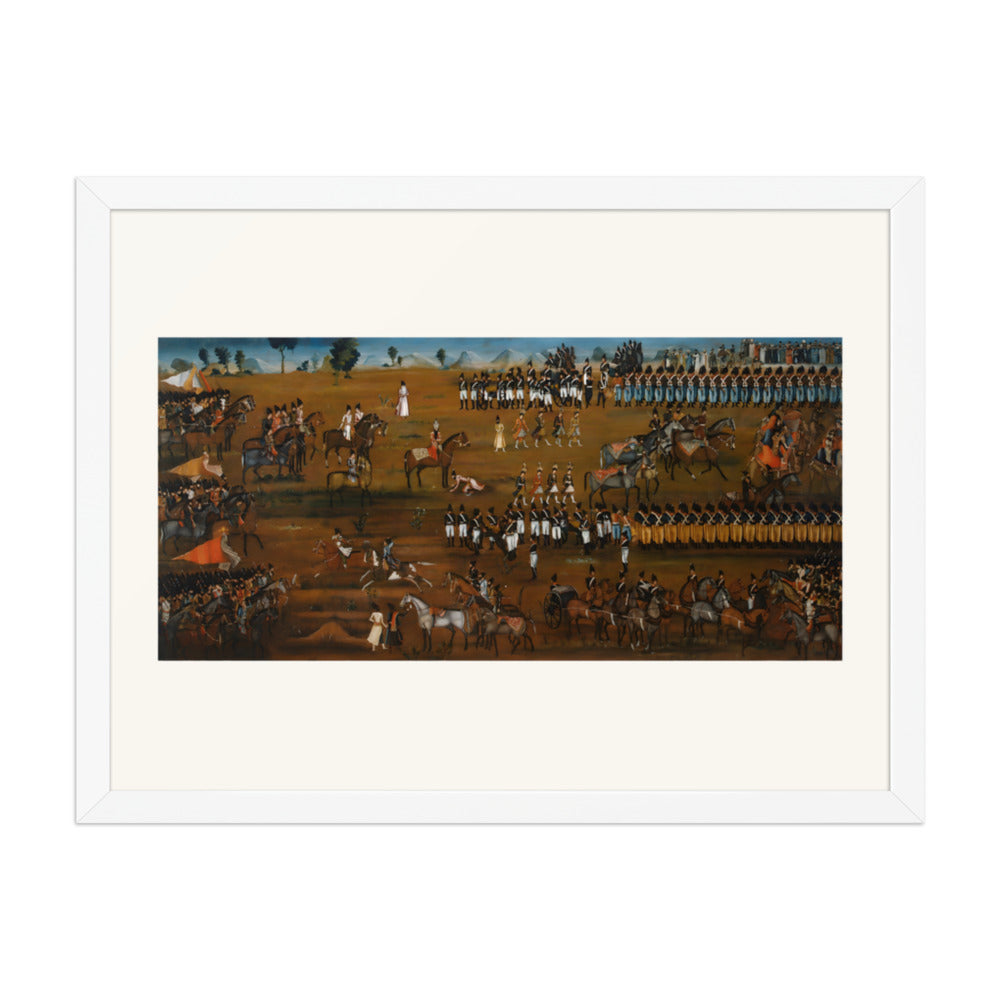 A Military Review Upon a Darkened Plain | Restored Qajar Painting — view 8