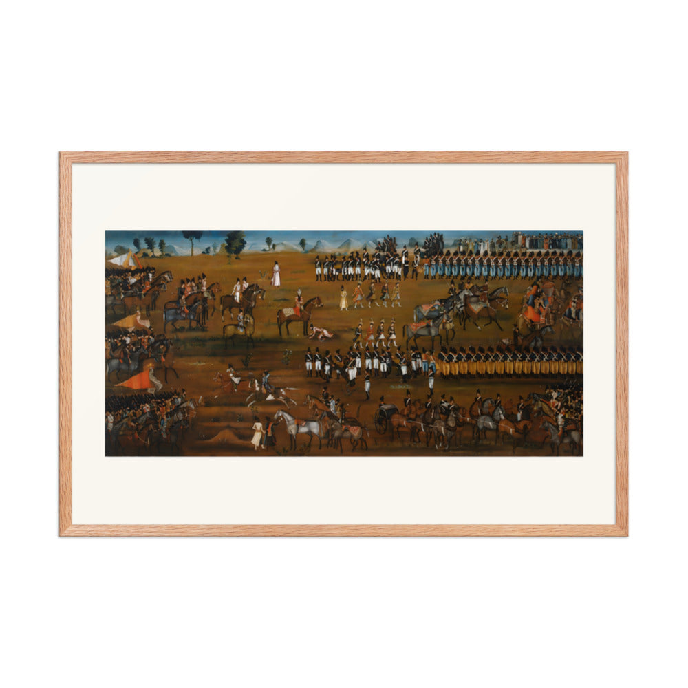 A Military Review Upon a Darkened Plain | Restored Qajar Painting — view 6