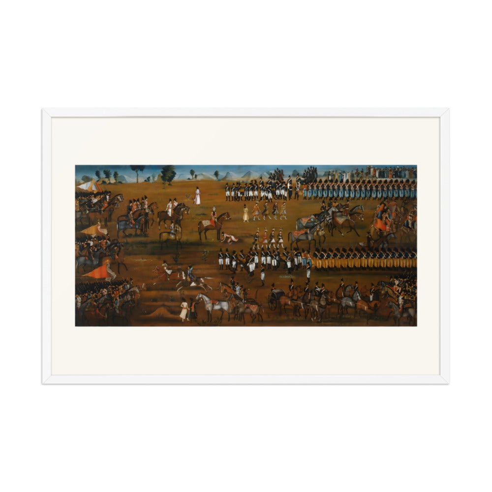 A Military Review Upon a Darkened Plain | Restored Qajar Painting — view 9