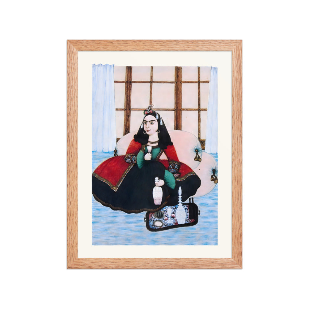A Noblewoman by Muhammad Hasan Afshar | Restored Qajar Painting — view 4