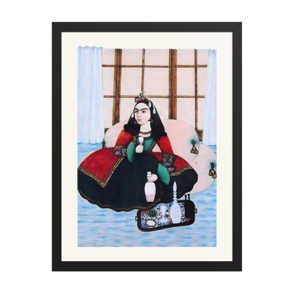 A Noblewoman by Muhammad Hasan Afshar | Restored Qajar Painting — view 2