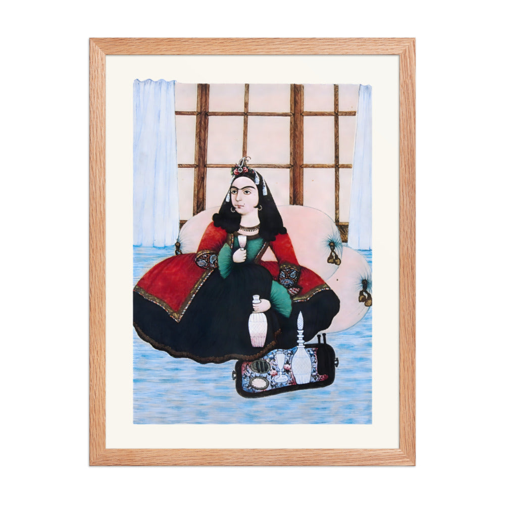 A Noblewoman by Muhammad Hasan Afshar | Restored Qajar Painting — view 5