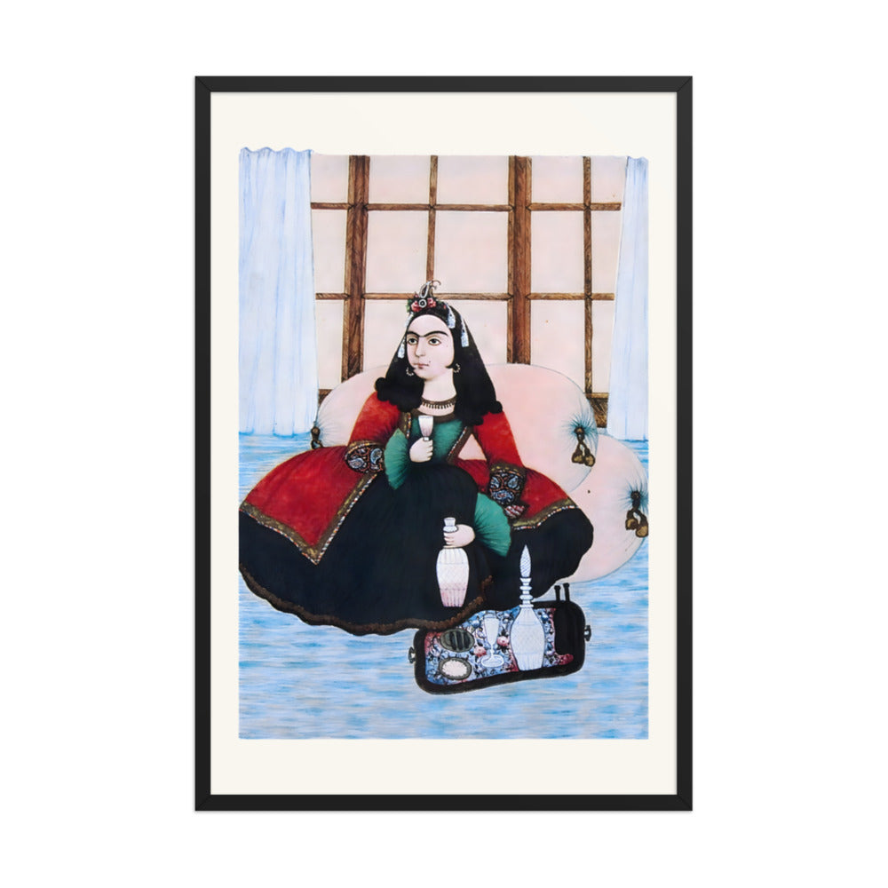 A Noblewoman by Muhammad Hasan Afshar | Restored Qajar Painting — view 3