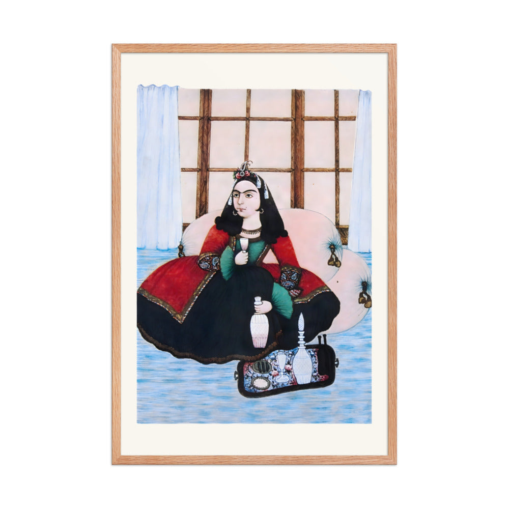 A Noblewoman by Muhammad Hasan Afshar | Restored Qajar Painting — view 6