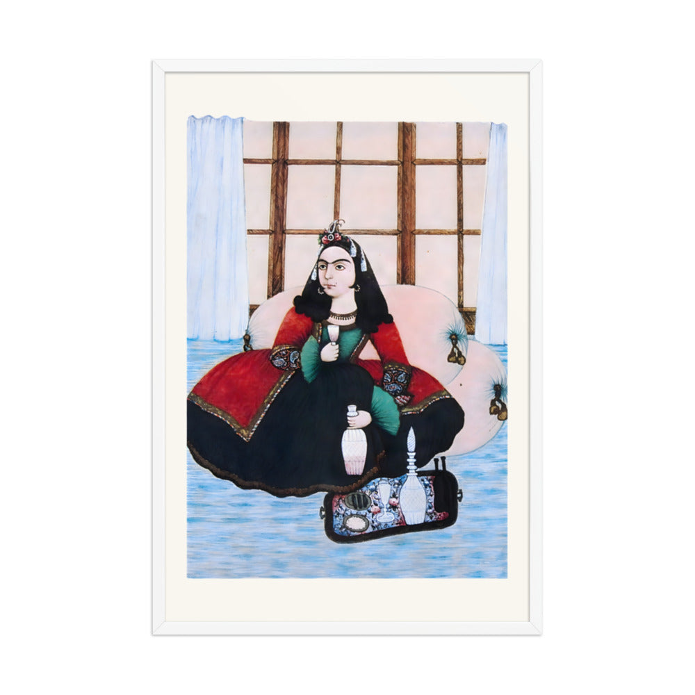 A Noblewoman by Muhammad Hasan Afshar | Restored Qajar Painting — view 9