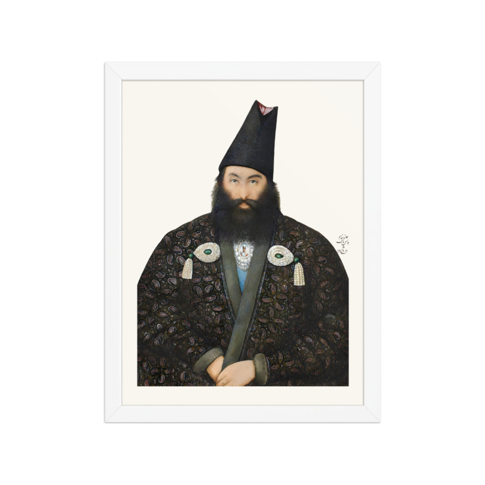 Portrait of a Gentleman, by Yahya Ghaffari, 1877 | Restored Qajar Painting — view 7