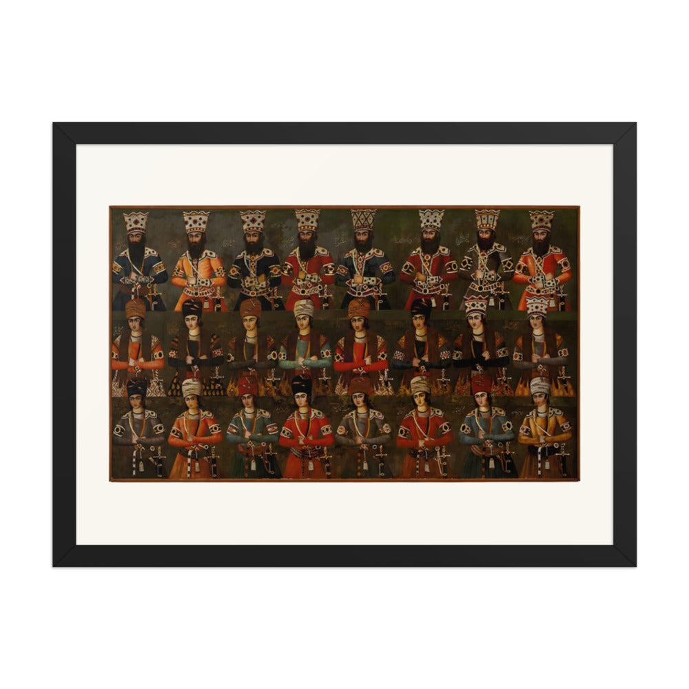The Sons and Grandsons of Fath-Ali Shah | Restored Qajar Painting — view 2