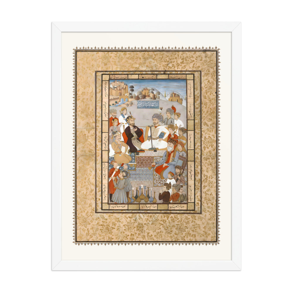 A Ruler Receives an Ambassador | Restored Qajar Painting — view 8