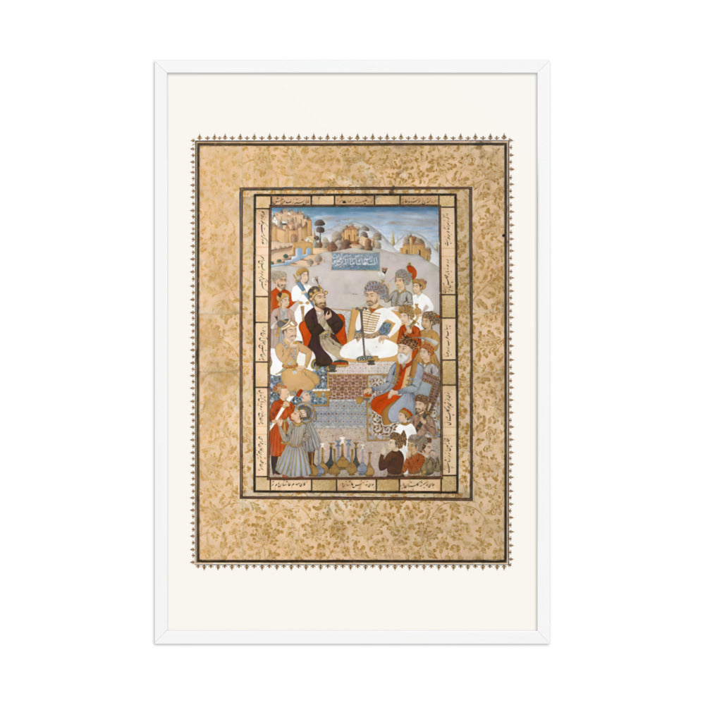 A Ruler Receives an Ambassador | Restored Qajar Painting — view 9