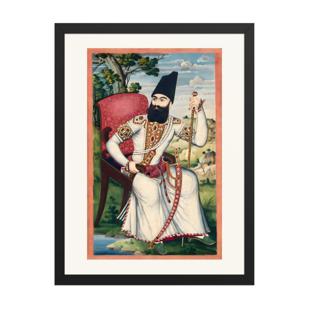 Portrait of Abbas Mirza | Restored Qajar Painting — view 2