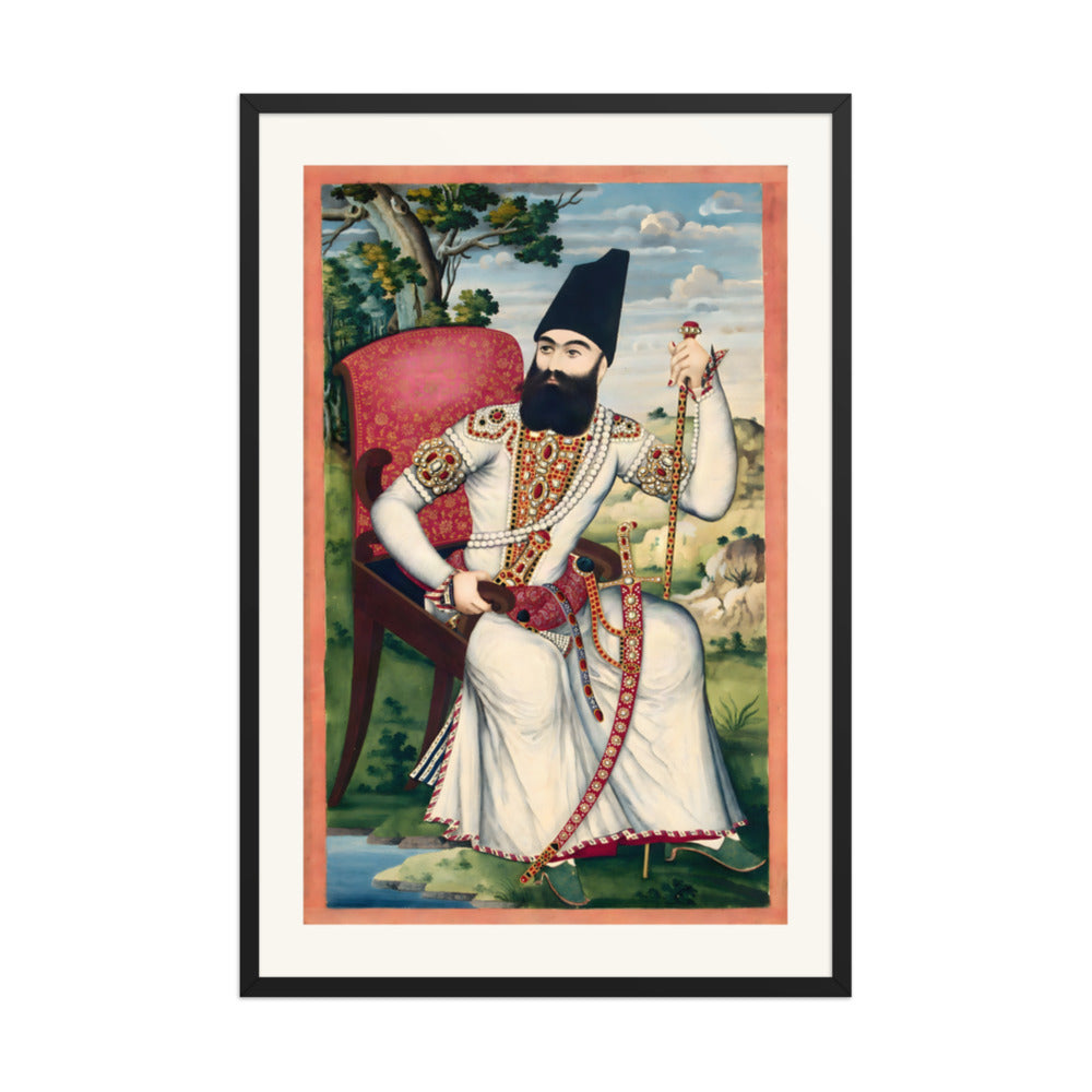 Portrait of Abbas Mirza | Restored Qajar Painting — view 3