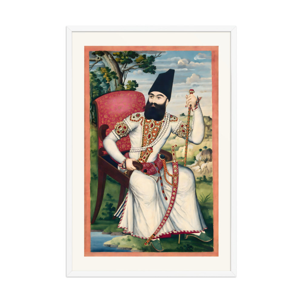 Portrait of Abbas Mirza | Restored Qajar Painting — view 9