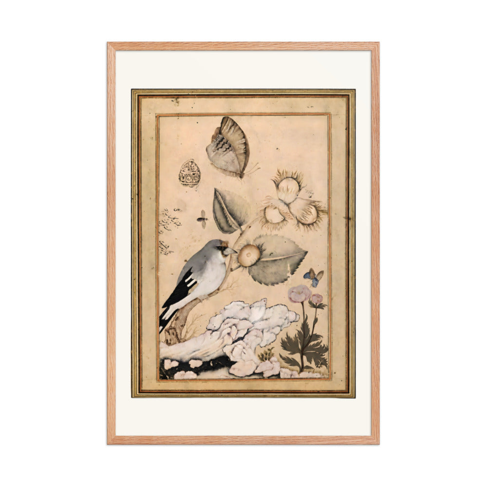 Rose and Nightingale, by Shafi Abbasi | Restored Qajar Painting — view 6