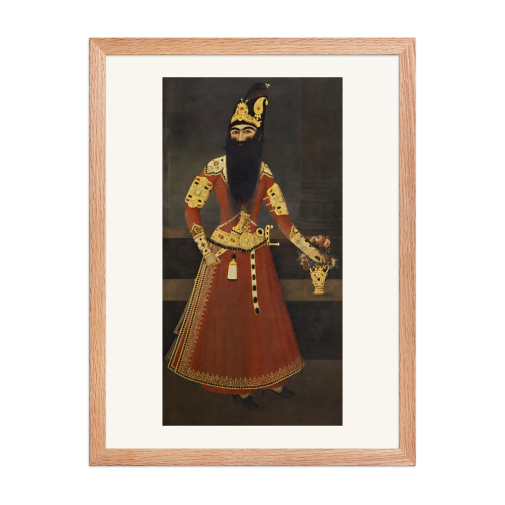 Fath-Ali Shah, Full Length, by Abdallah Khan | Restored Qajar Painting — view 5