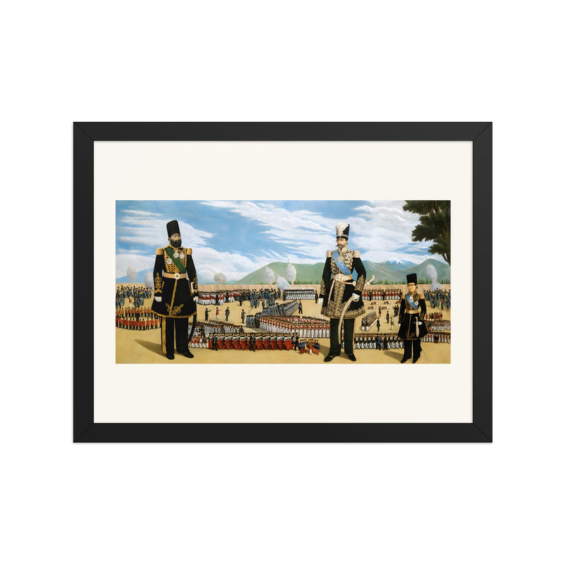 Mashq Square, Tehran, by Muhammad Hasan Afshar | Restored Qajar Painting