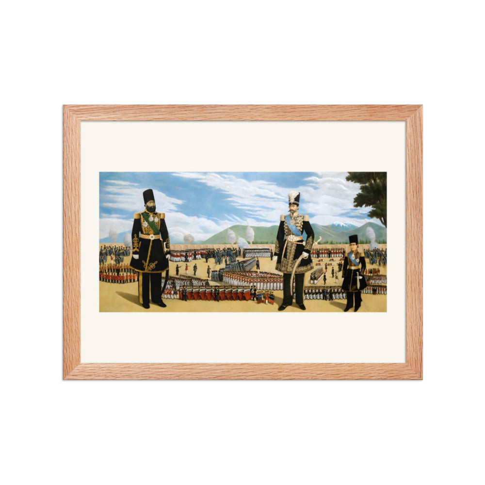 Mashq Square, Tehran, by Muhammad Hasan Afshar | Restored Qajar Painting — view 4