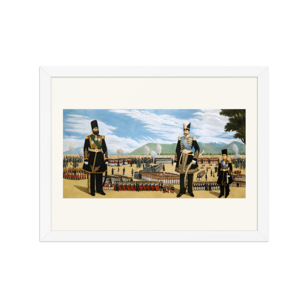 Mashq Square, Tehran, by Muhammad Hasan Afshar | Restored Qajar Painting — view 7