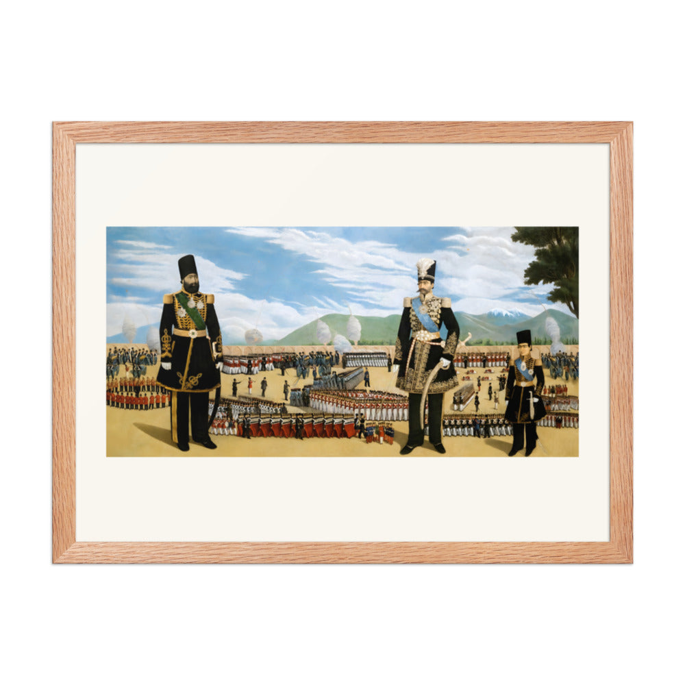 Mashq Square, Tehran, by Muhammad Hasan Afshar | Restored Qajar Painting — view 5