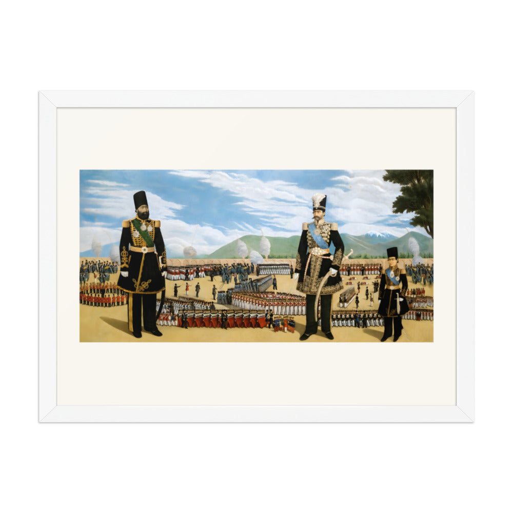 Mashq Square, Tehran, by Muhammad Hasan Afshar | Restored Qajar Painting — view 8