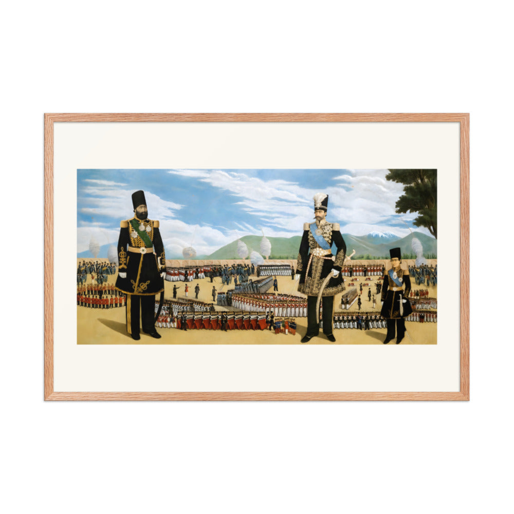 Mashq Square, Tehran, by Muhammad Hasan Afshar | Restored Qajar Painting — view 6