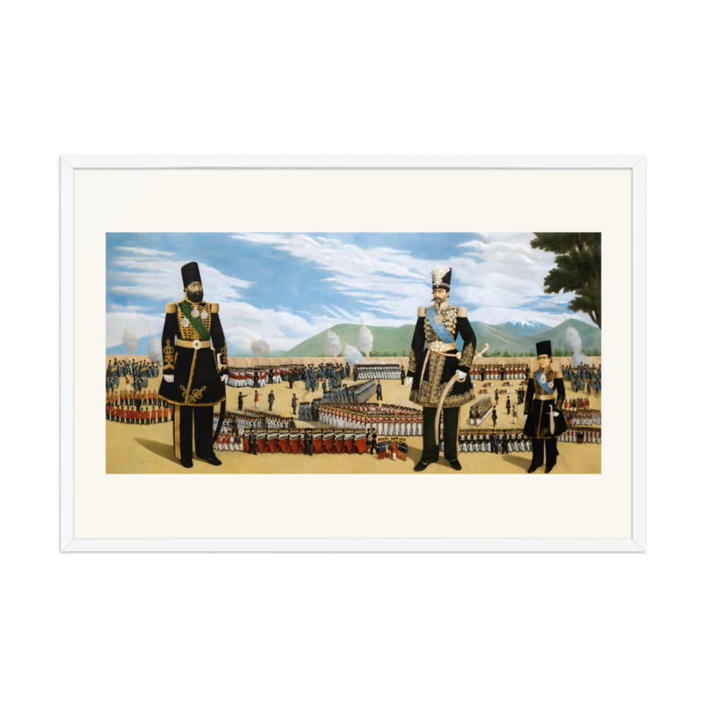 Mashq Square, Tehran, by Muhammad Hasan Afshar | Restored Qajar Painting — view 9