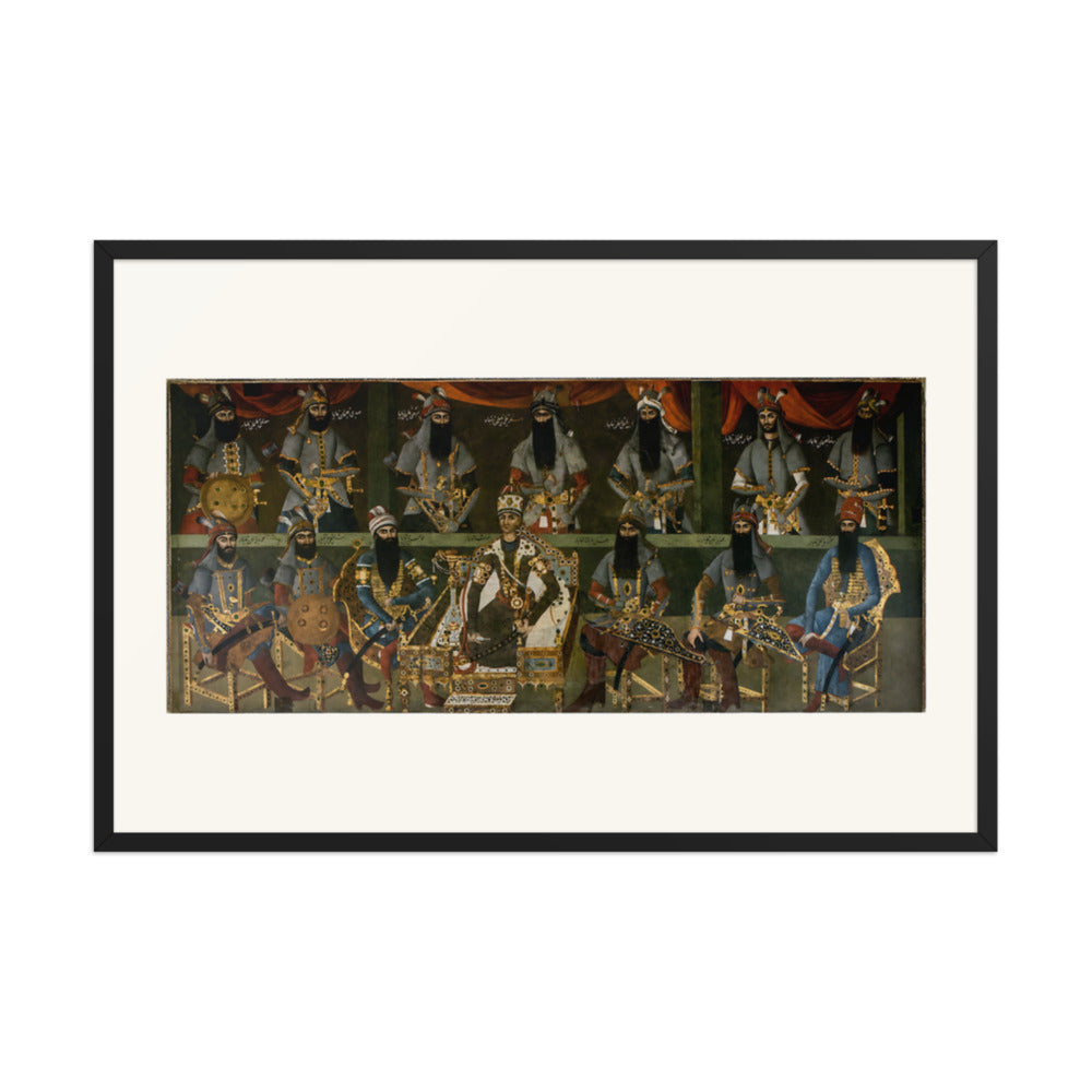 Agha Muhammad Khan at the Sulaymaniyeh Palace | Restored Qajar Painting — view 3