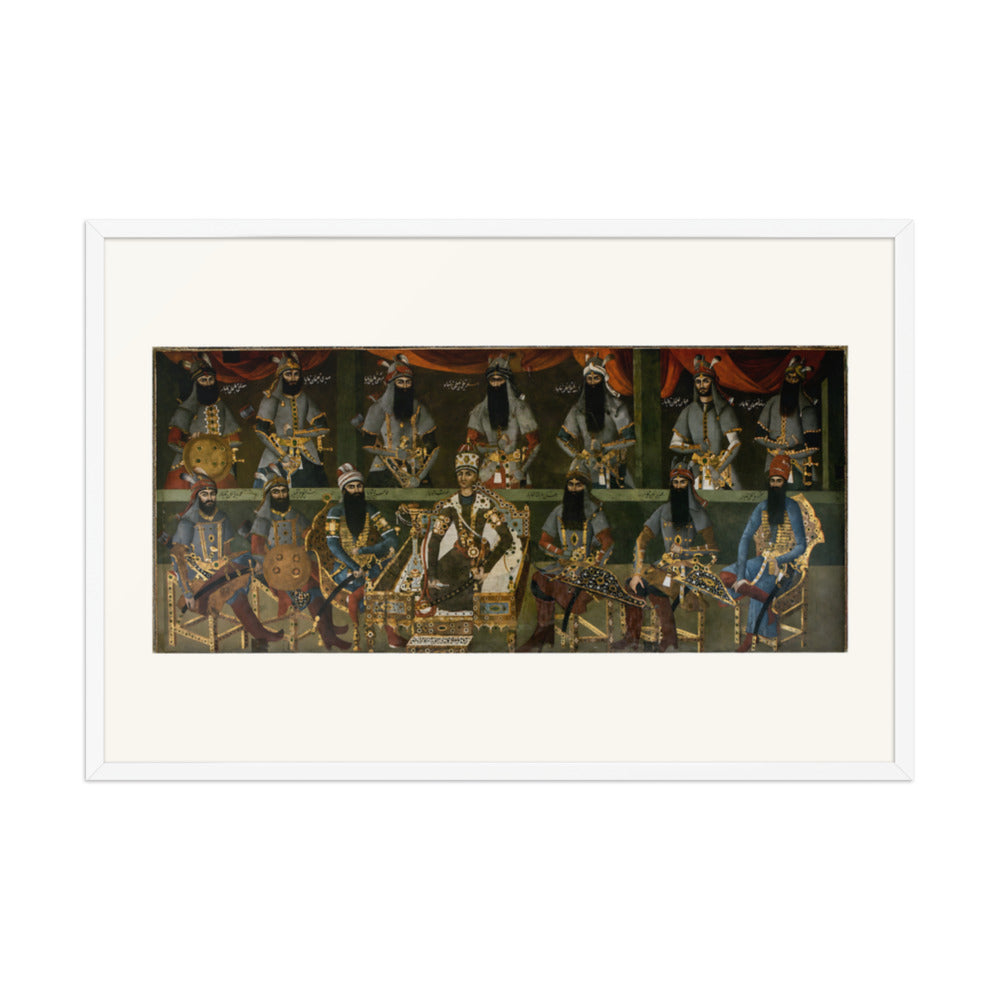 Agha Muhammad Khan at the Sulaymaniyeh Palace | Restored Qajar Painting — view 9
