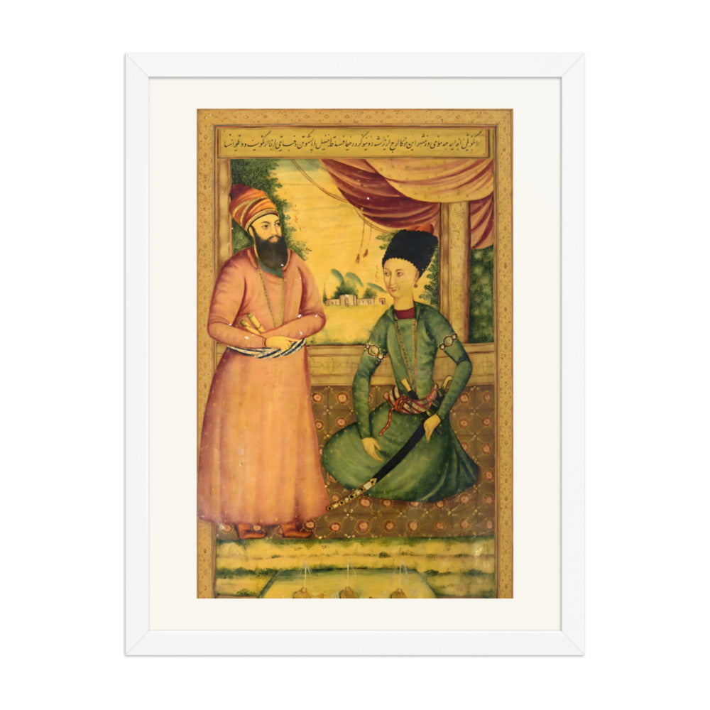 Agha Muhammad Khan with Ibrahim Khan Kalantar | Restored Qajar Painting — view 8